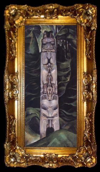 framed  Emily Carr Totem and Forest, ta009-2